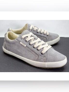 Taos Star Womens US 9 Wide Gray Canvas Casual Everyday Lifestyle Sneakers Shoes
